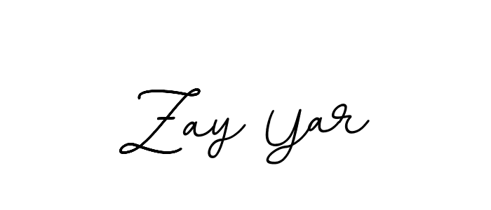 Create a beautiful signature design for name Zay Yar. With this signature (BallpointsItalic-DORy9) fonts, you can make a handwritten signature for free. Zay Yar signature style 11 images and pictures png