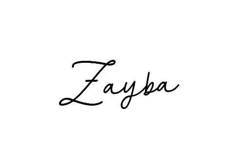 You should practise on your own different ways (BallpointsItalic-DORy9) to write your name (Zayba) in signature. don't let someone else do it for you. Zayba signature style 11 images and pictures png