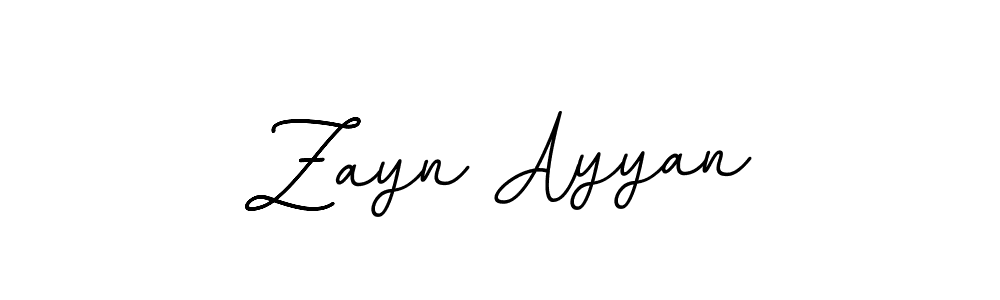 Use a signature maker to create a handwritten signature online. With this signature software, you can design (BallpointsItalic-DORy9) your own signature for name Zayn Ayyan. Zayn Ayyan signature style 11 images and pictures png