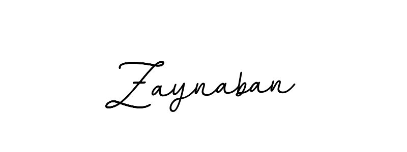 Use a signature maker to create a handwritten signature online. With this signature software, you can design (BallpointsItalic-DORy9) your own signature for name Zaynaban. Zaynaban signature style 11 images and pictures png