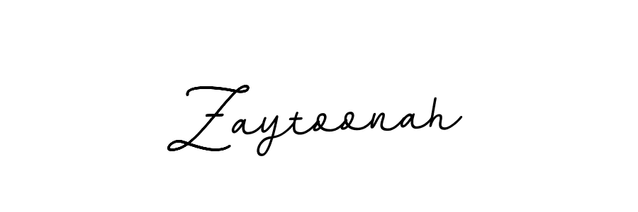 Make a beautiful signature design for name Zaytoonah. With this signature (BallpointsItalic-DORy9) style, you can create a handwritten signature for free. Zaytoonah signature style 11 images and pictures png