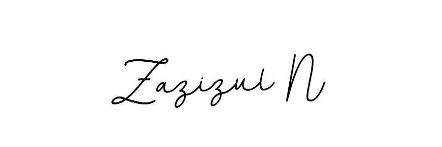 The best way (BallpointsItalic-DORy9) to make a short signature is to pick only two or three words in your name. The name Zazizul N include a total of six letters. For converting this name. Zazizul N signature style 11 images and pictures png