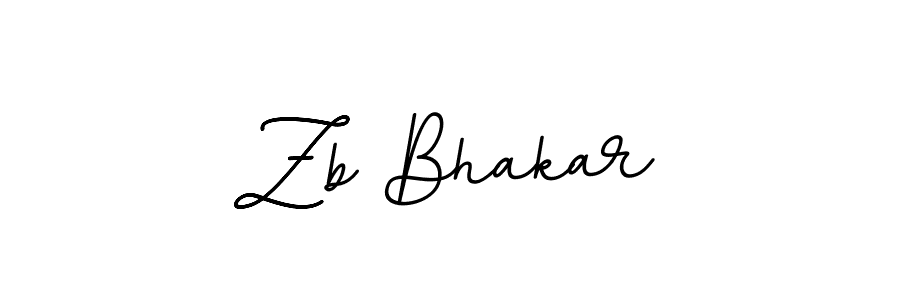 How to make Zb Bhakar name signature. Use BallpointsItalic-DORy9 style for creating short signs online. This is the latest handwritten sign. Zb Bhakar signature style 11 images and pictures png