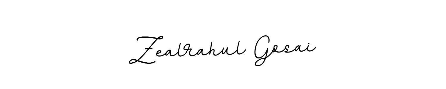 Make a beautiful signature design for name Zealrahul Gosai. With this signature (BallpointsItalic-DORy9) style, you can create a handwritten signature for free. Zealrahul Gosai signature style 11 images and pictures png