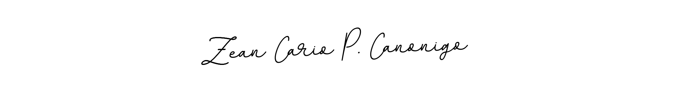 How to make Zean Cario P. Canonigo name signature. Use BallpointsItalic-DORy9 style for creating short signs online. This is the latest handwritten sign. Zean Cario P. Canonigo signature style 11 images and pictures png
