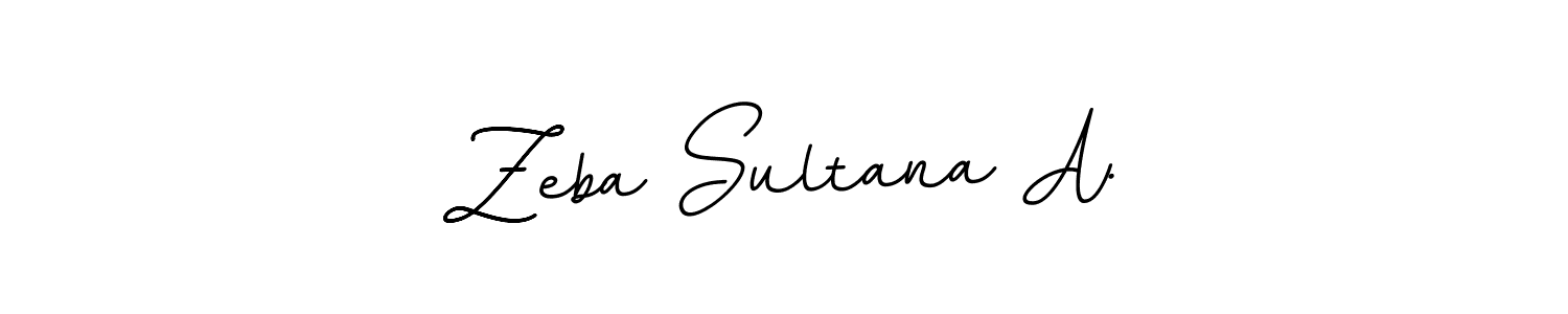 The best way (BallpointsItalic-DORy9) to make a short signature is to pick only two or three words in your name. The name Zeba Sultana A. include a total of six letters. For converting this name. Zeba Sultana A. signature style 11 images and pictures png