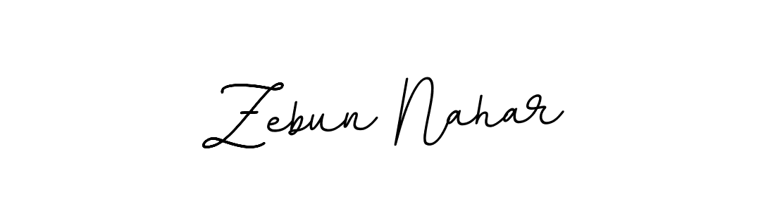 Design your own signature with our free online signature maker. With this signature software, you can create a handwritten (BallpointsItalic-DORy9) signature for name Zebun Nahar. Zebun Nahar signature style 11 images and pictures png