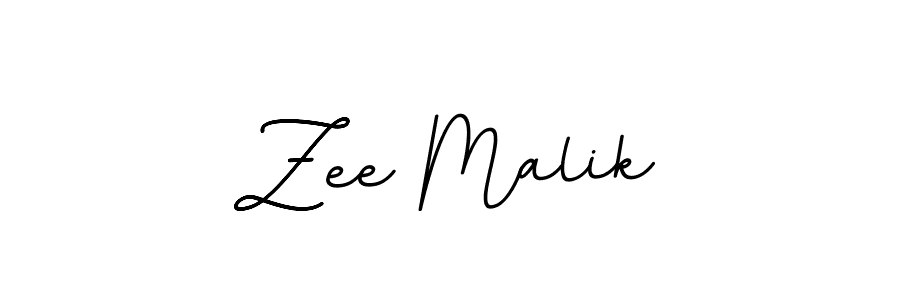 How to make Zee Malik name signature. Use BallpointsItalic-DORy9 style for creating short signs online. This is the latest handwritten sign. Zee Malik signature style 11 images and pictures png