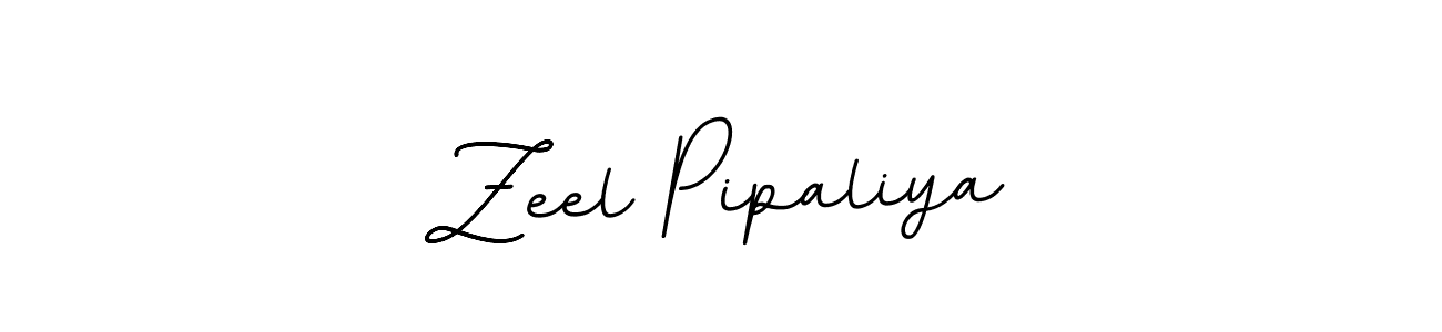 Make a beautiful signature design for name Zeel Pipaliya. With this signature (BallpointsItalic-DORy9) style, you can create a handwritten signature for free. Zeel Pipaliya signature style 11 images and pictures png