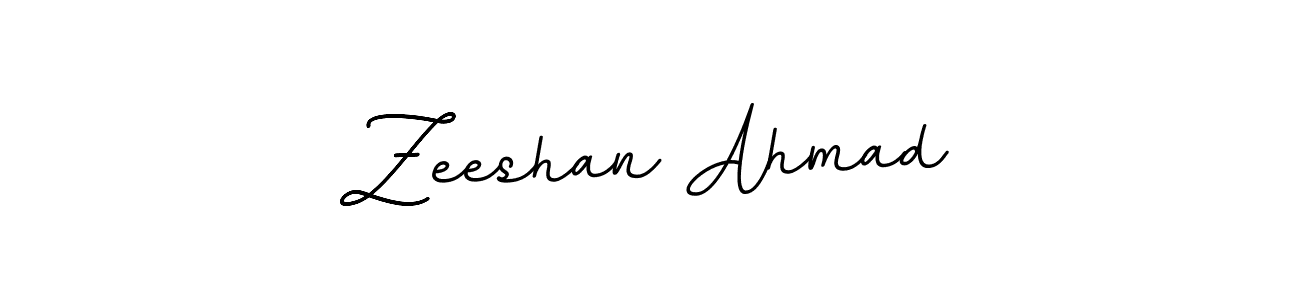 Make a beautiful signature design for name Zeeshan Ahmad. With this signature (BallpointsItalic-DORy9) style, you can create a handwritten signature for free. Zeeshan Ahmad signature style 11 images and pictures png