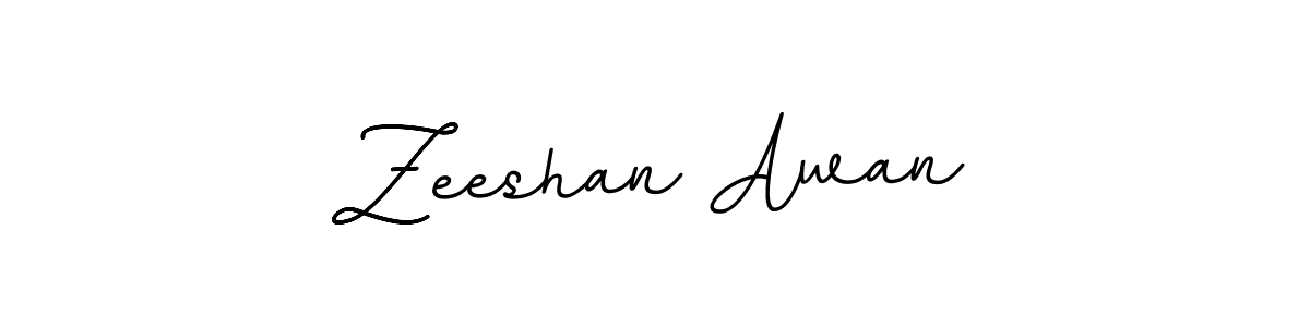 How to make Zeeshan Awan name signature. Use BallpointsItalic-DORy9 style for creating short signs online. This is the latest handwritten sign. Zeeshan Awan signature style 11 images and pictures png