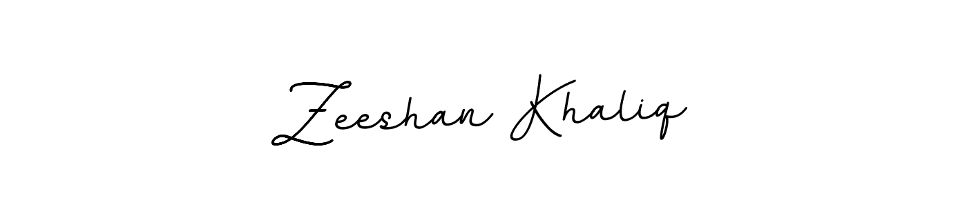 How to make Zeeshan Khaliq name signature. Use BallpointsItalic-DORy9 style for creating short signs online. This is the latest handwritten sign. Zeeshan Khaliq signature style 11 images and pictures png