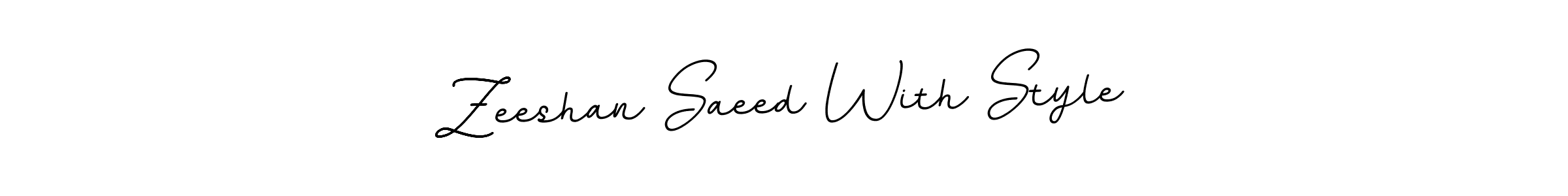 Make a beautiful signature design for name Zeeshan Saeed With Style. With this signature (BallpointsItalic-DORy9) style, you can create a handwritten signature for free. Zeeshan Saeed With Style signature style 11 images and pictures png