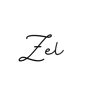 The best way (BallpointsItalic-DORy9) to make a short signature is to pick only two or three words in your name. The name Zel include a total of six letters. For converting this name. Zel signature style 11 images and pictures png