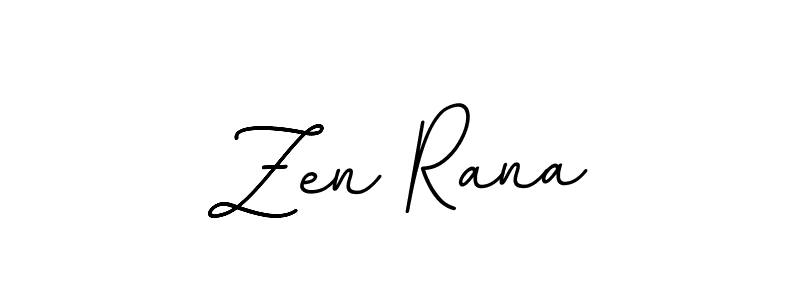 Make a beautiful signature design for name Zen Rana. With this signature (BallpointsItalic-DORy9) style, you can create a handwritten signature for free. Zen Rana signature style 11 images and pictures png