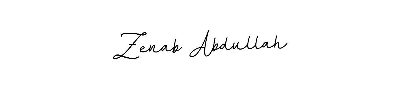 Zenab Abdullah stylish signature style. Best Handwritten Sign (BallpointsItalic-DORy9) for my name. Handwritten Signature Collection Ideas for my name Zenab Abdullah. Zenab Abdullah signature style 11 images and pictures png