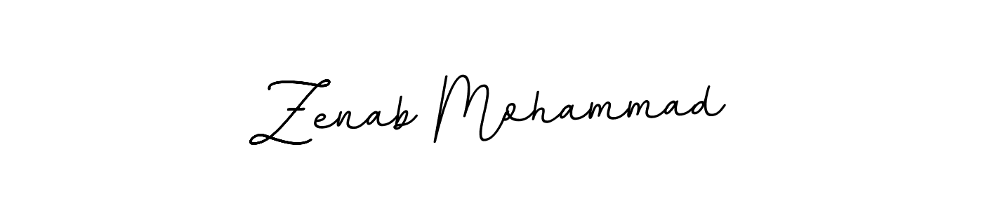 Create a beautiful signature design for name Zenab Mohammad. With this signature (BallpointsItalic-DORy9) fonts, you can make a handwritten signature for free. Zenab Mohammad signature style 11 images and pictures png