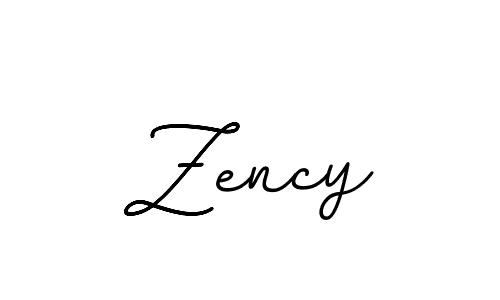 How to make Zency name signature. Use BallpointsItalic-DORy9 style for creating short signs online. This is the latest handwritten sign. Zency signature style 11 images and pictures png