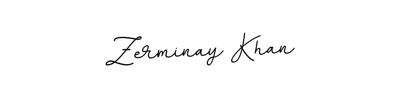 It looks lik you need a new signature style for name Zerminay Khan. Design unique handwritten (BallpointsItalic-DORy9) signature with our free signature maker in just a few clicks. Zerminay Khan signature style 11 images and pictures png