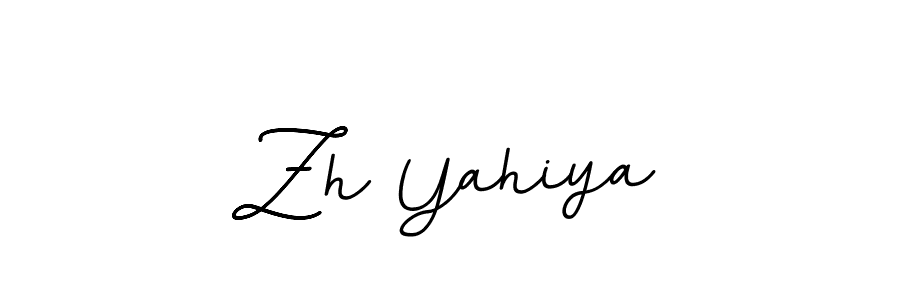 Design your own signature with our free online signature maker. With this signature software, you can create a handwritten (BallpointsItalic-DORy9) signature for name Zh Yahiya. Zh Yahiya signature style 11 images and pictures png