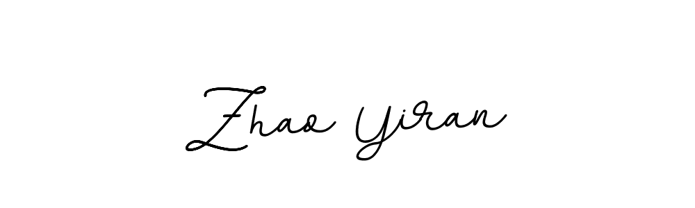 This is the best signature style for the Zhao Yiran name. Also you like these signature font (BallpointsItalic-DORy9). Mix name signature. Zhao Yiran signature style 11 images and pictures png
