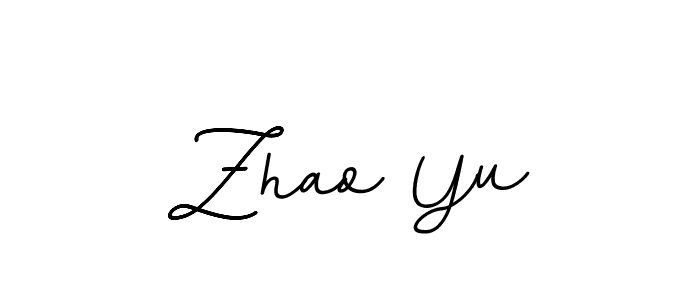 How to make Zhao Yu name signature. Use BallpointsItalic-DORy9 style for creating short signs online. This is the latest handwritten sign. Zhao Yu signature style 11 images and pictures png