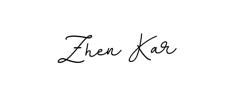 Make a beautiful signature design for name Zhen Kar. With this signature (BallpointsItalic-DORy9) style, you can create a handwritten signature for free. Zhen Kar signature style 11 images and pictures png