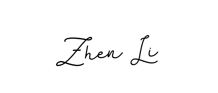 Zhen Li stylish signature style. Best Handwritten Sign (BallpointsItalic-DORy9) for my name. Handwritten Signature Collection Ideas for my name Zhen Li. Zhen Li signature style 11 images and pictures png