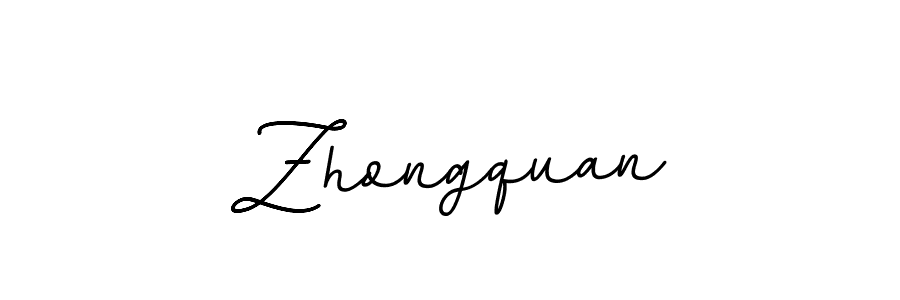 Design your own signature with our free online signature maker. With this signature software, you can create a handwritten (BallpointsItalic-DORy9) signature for name Zhongquan. Zhongquan signature style 11 images and pictures png