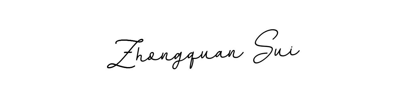 You should practise on your own different ways (BallpointsItalic-DORy9) to write your name (Zhongquan Sui) in signature. don't let someone else do it for you. Zhongquan Sui signature style 11 images and pictures png