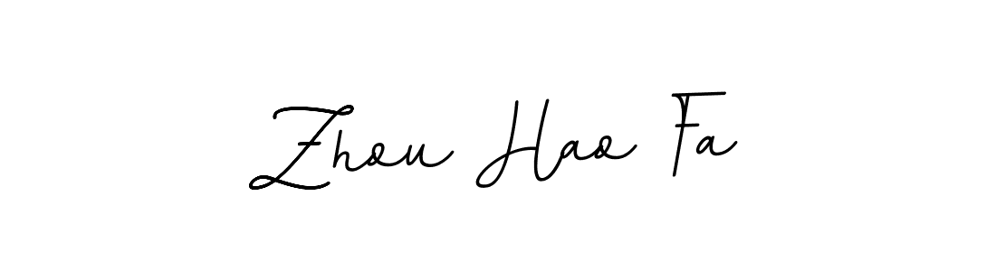 How to make Zhou Hao Fa name signature. Use BallpointsItalic-DORy9 style for creating short signs online. This is the latest handwritten sign. Zhou Hao Fa signature style 11 images and pictures png