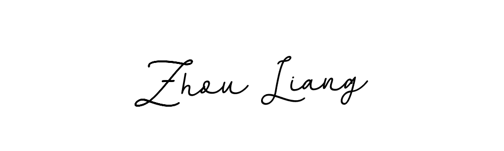 Create a beautiful signature design for name Zhou Liang. With this signature (BallpointsItalic-DORy9) fonts, you can make a handwritten signature for free. Zhou Liang signature style 11 images and pictures png