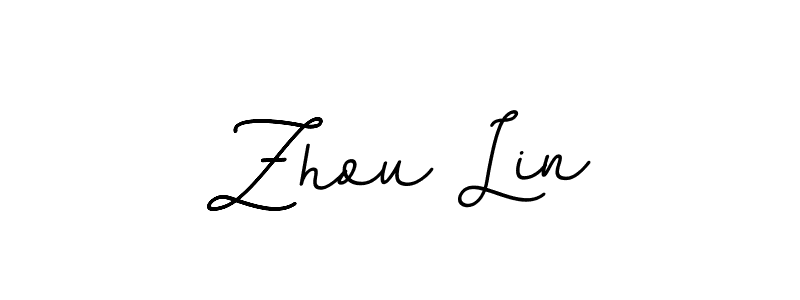 Make a beautiful signature design for name Zhou Lin. With this signature (BallpointsItalic-DORy9) style, you can create a handwritten signature for free. Zhou Lin signature style 11 images and pictures png