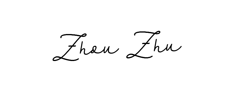 Design your own signature with our free online signature maker. With this signature software, you can create a handwritten (BallpointsItalic-DORy9) signature for name Zhou Zhu. Zhou Zhu signature style 11 images and pictures png