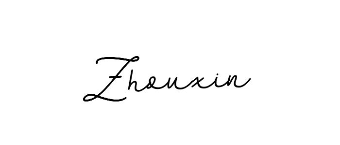 How to make Zhouxin name signature. Use BallpointsItalic-DORy9 style for creating short signs online. This is the latest handwritten sign. Zhouxin signature style 11 images and pictures png