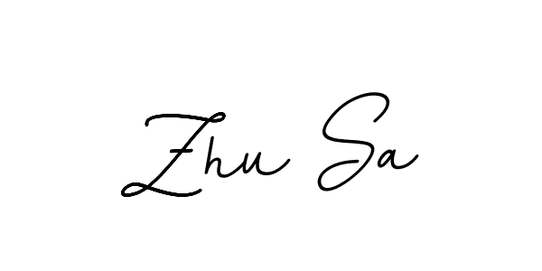 How to make Zhu Sa name signature. Use BallpointsItalic-DORy9 style for creating short signs online. This is the latest handwritten sign. Zhu Sa signature style 11 images and pictures png