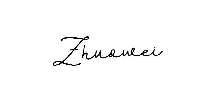 Make a beautiful signature design for name Zhuowei. With this signature (BallpointsItalic-DORy9) style, you can create a handwritten signature for free. Zhuowei signature style 11 images and pictures png