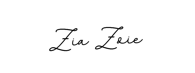 How to make Zia Zoie name signature. Use BallpointsItalic-DORy9 style for creating short signs online. This is the latest handwritten sign. Zia Zoie signature style 11 images and pictures png