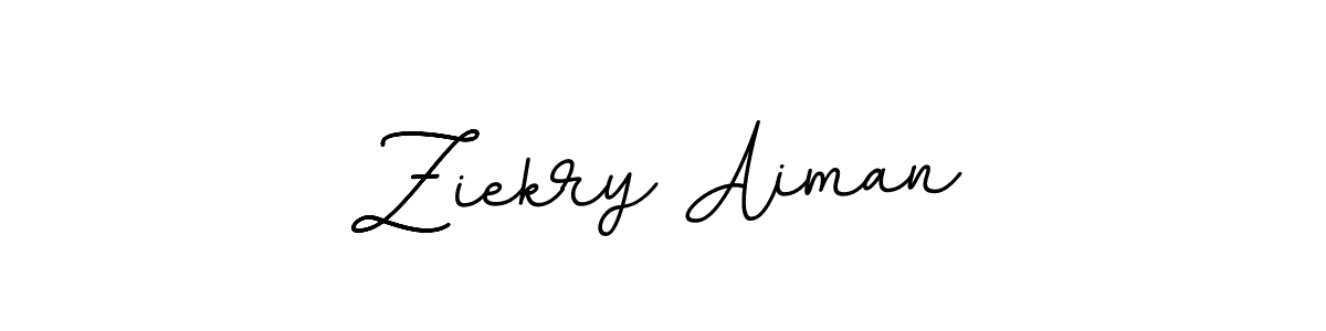 How to make Ziekry Aiman name signature. Use BallpointsItalic-DORy9 style for creating short signs online. This is the latest handwritten sign. Ziekry Aiman signature style 11 images and pictures png