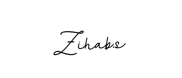 Use a signature maker to create a handwritten signature online. With this signature software, you can design (BallpointsItalic-DORy9) your own signature for name Zihab.s. Zihab.s signature style 11 images and pictures png