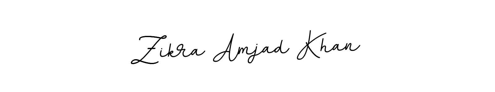 Create a beautiful signature design for name Zikra Amjad Khan. With this signature (BallpointsItalic-DORy9) fonts, you can make a handwritten signature for free. Zikra Amjad Khan signature style 11 images and pictures png