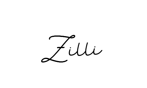 How to make Zilli name signature. Use BallpointsItalic-DORy9 style for creating short signs online. This is the latest handwritten sign. Zilli signature style 11 images and pictures png