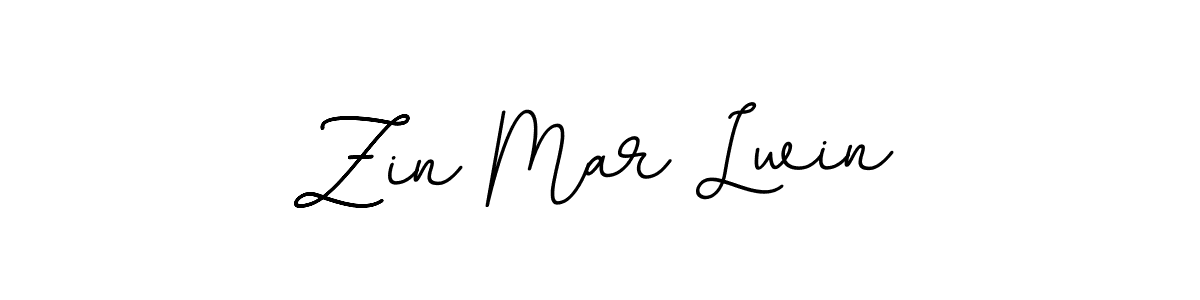 Make a beautiful signature design for name Zin Mar Lwin. With this signature (BallpointsItalic-DORy9) style, you can create a handwritten signature for free. Zin Mar Lwin signature style 11 images and pictures png