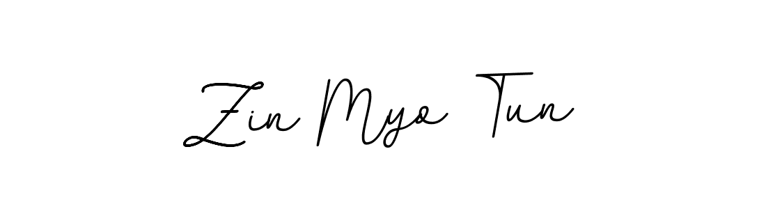 Design your own signature with our free online signature maker. With this signature software, you can create a handwritten (BallpointsItalic-DORy9) signature for name Zin Myo Tun. Zin Myo Tun signature style 11 images and pictures png