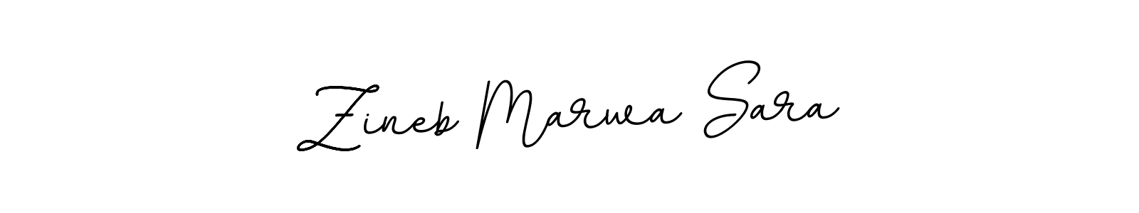Create a beautiful signature design for name Zineb Marwa Sara. With this signature (BallpointsItalic-DORy9) fonts, you can make a handwritten signature for free. Zineb Marwa Sara signature style 11 images and pictures png