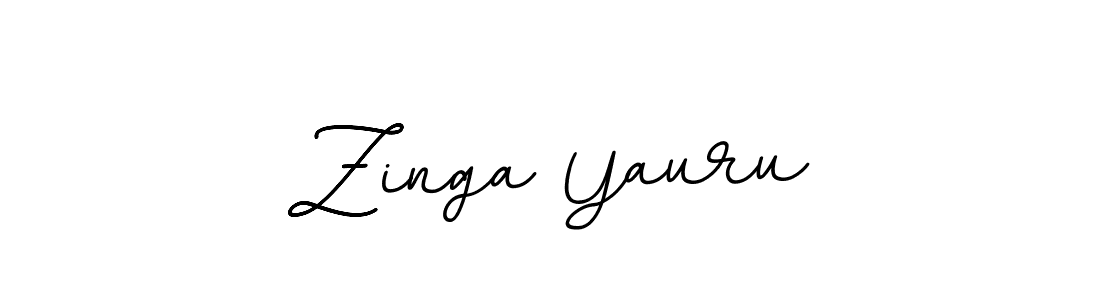 Design your own signature with our free online signature maker. With this signature software, you can create a handwritten (BallpointsItalic-DORy9) signature for name Zinga Yauru. Zinga Yauru signature style 11 images and pictures png