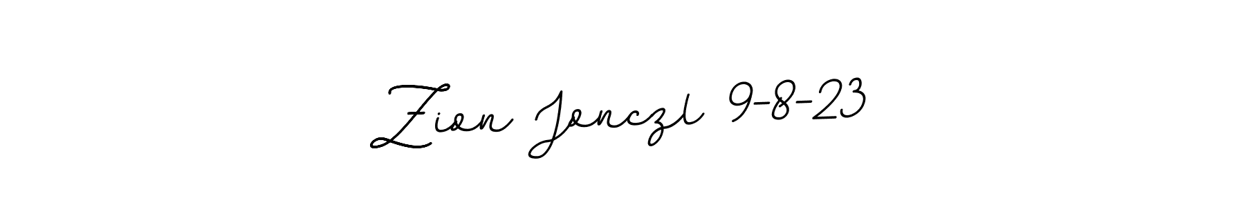 Design your own signature with our free online signature maker. With this signature software, you can create a handwritten (BallpointsItalic-DORy9) signature for name Zion Jonczl 9-8-23. Zion Jonczl 9-8-23 signature style 11 images and pictures png