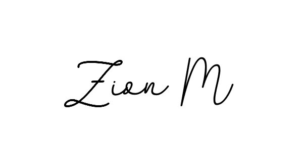 Use a signature maker to create a handwritten signature online. With this signature software, you can design (BallpointsItalic-DORy9) your own signature for name Zion M. Zion M signature style 11 images and pictures png