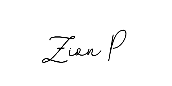 Create a beautiful signature design for name Zion P. With this signature (BallpointsItalic-DORy9) fonts, you can make a handwritten signature for free. Zion P signature style 11 images and pictures png