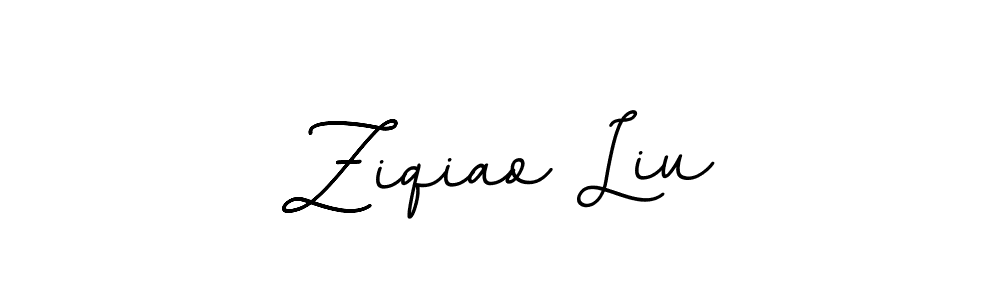 Make a beautiful signature design for name Ziqiao Liu. With this signature (BallpointsItalic-DORy9) style, you can create a handwritten signature for free. Ziqiao Liu signature style 11 images and pictures png